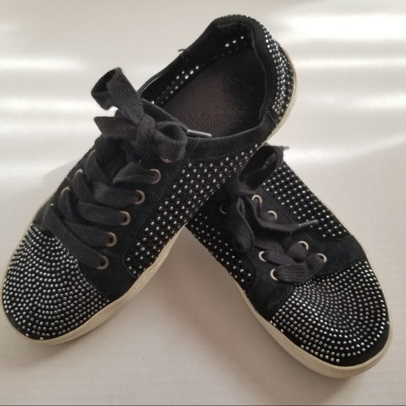 Vince Camuto womens leather studded sparkle sneakers size 7 - Picture 1 of 9